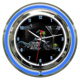 Michael Godard Custom Martini Neon Clock 14", GODNC14-09