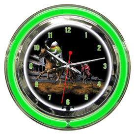Michael Godard Daily Double Neon Clock 14", GODNC14-14