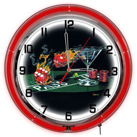 Michael Godard Praying For Seven Neon Clock 18", GODNC18-06