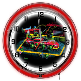 Michael Godard Nasbar Neon Clock 18", GODNC18-12