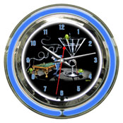 Michael Godard Pool Shark II Neon Clock 14