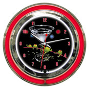 Michael Godard Dirty Martini Neon Clock 14