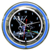 Michael Godard Pool Shark Neon Clock 14