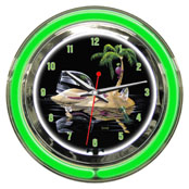 Michael Godard Lost In Paradise Neon Clock 14
