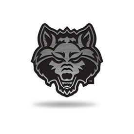 NCAA Arkansas State Red Wolves Antique Nickel Auto Emblem for Car/Truck/SUV By Rico Industries, AEM360201