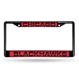 Chicago Blackhawks Black Laser Chrome Frame, FCLB7702