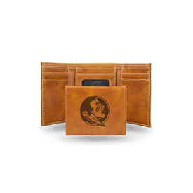 Florida State Laser Engraved Brown Trifold Wallet, LETRI100201BR