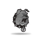 NCAA Ferris State Bulldogs Antique Nickel Auto Emblem for Car/Truck/SUV By Rico Industries, AEM220301