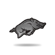 NCAA Arkansas Razorbacks Antique Nickel Auto Emblem for Car/Truck/SUV By Rico Industries, AEM360101