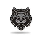 NCAA Arkansas State Red Wolves Antique Nickel Auto Emblem for Car/Truck/SUV By Rico Industries, AEM360201