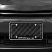 Rico Industries NFL Football Seattle Seahawks Black 12" x 6" Chrome All Over Automotive License Plate Frame, AFC2902BCF