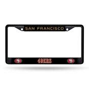 San Francisco 49ers Black License Plate Frame, FBC1902