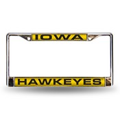 Iowa Hawkeyes Yellow / Black Laser Chrome Frame, FCL250102