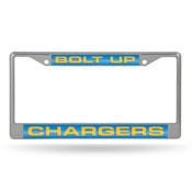 Los Angeles Chargers Laser Chrome 12 x 6 License Plate Frame, FCL3411