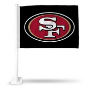 49'Ers Logo On Black Car Flag, FG1906