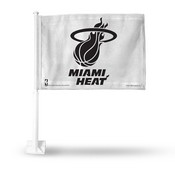 Miam Heat Car Flag (Black Logo On White), FG77020C