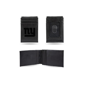 Giants - Ny Laser Engraved Black Front Pocket Wallet, LEFPW1401BK