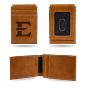 East Tennessee State Laser Engraved Front Pocket Wallet - Brown, LEFPW181001BR