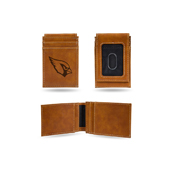 Cardinals - Az Laser Engraved Brown Front Pocket Wallet, LEFPW3601BR