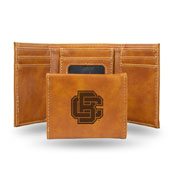 Bethune Cookman Laser Engraved Trifold Wallet - Brown, LETRI101101BR