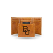 Baylor Laser Engraved Brown Trifold Wallet, LETRI260701BR