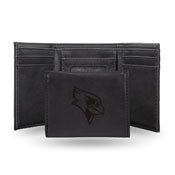 NCAA Illinois State Redbirds Laser Engraved Black Tri-Fold Wallet - Men's Accessory By Rico Industries, LETRI400501BK