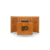 Flyers  Laser Engraved Brown Trifold Wallet, LETRI7401BR