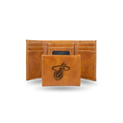 Heat Laser Engraved Brown Trifold Wallet, LETRI77001BR