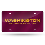 Washington Football Team Colored Laser Cut Auto Tag, LZC3701