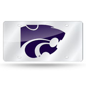Kansas State Wildcats Silver Laser Cut Tag, LZS310202