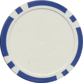 Blue Classic 8 Stripe Poker Chip for Inlays / ROLL of 25 pcs, 8StripeBLU