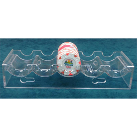 Oversized Clear Acrylic Stackable/Interlocking Tray For 43mm (Baccarat) Chips, AGS-43CR