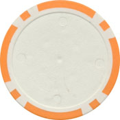 Orange Classic 8 Stripe Poker Chip for Inlays / ROLL of 25 pcs, 8StripeORA