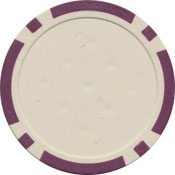 Purple Classic 8 Stripe Poker Chip for Inlays / ROLL of 25 pcs, 8StripePUR