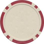 Red Classic 8 Stripe Poker Chip for Inlays / ROLL of 25 pcs, 8StripeRED