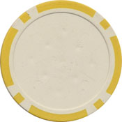 Yellow Classic 8 Stripe Poker Chip for Inlays / ROLL of 25 pcs, 8StripeYEL