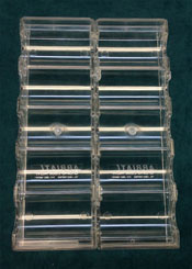 Oversized Clear Acrylic Stackable/Interlocking Tray For 43mm (Baccarat) Chips, AGS-43CR