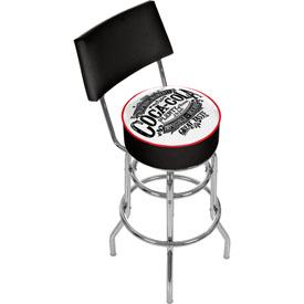 Coca Cola Brazil 1886 Vintage Pub Stool with Back, COKE-1100-BZ1