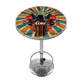 Coca Cola Brazil Color Splash Coke Bottle Pub Table, COKE-2000-BZ3