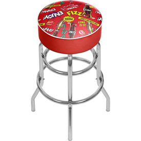 Coca Cola Padded Swivel Bar Stool - Pop Art, COKE1000-POP
