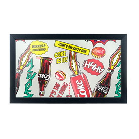 Coca Cola Framed Logo Mirror - Pop Art, COKE1500-POP