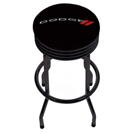 Dodge Single Ring Ribbed Stool - Black, DGE1006-LOGO