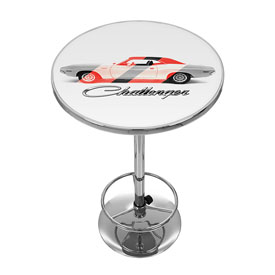 Dodge Chrome Pub Table - Challenger Stripes, DGE2000-STRIPE