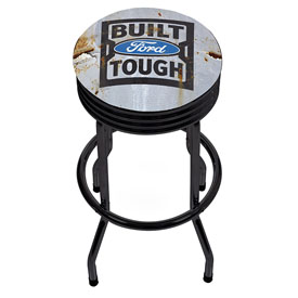 Ford Black Ribbed Bar Stool - Built Ford Tough, FD1006-BFT