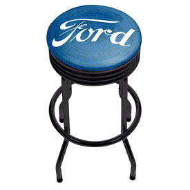 Ford Black Ribbed Bar Stool - Ford Genuine Parts, FD1006-FGP