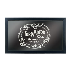 Ford Framed Logo Mirror - Vintage 1903 Ford Motor Co. Black, FD1500-FM03-B