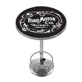 Ford Chrome Pub Table - Vintage 1903 Ford Motor Co., FD2000-FM03