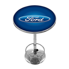 Ford Chrome Pub Table - Ford Oval, FD2000