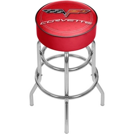 Corvette C6 Padded Bar Stool - Red, GM1000R-C6-COR