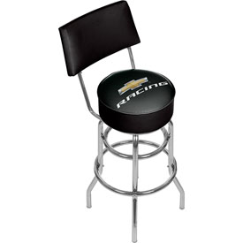 Chevrolet Swivel Bar Stool with Back - Chevy Racing, GM1100-CR